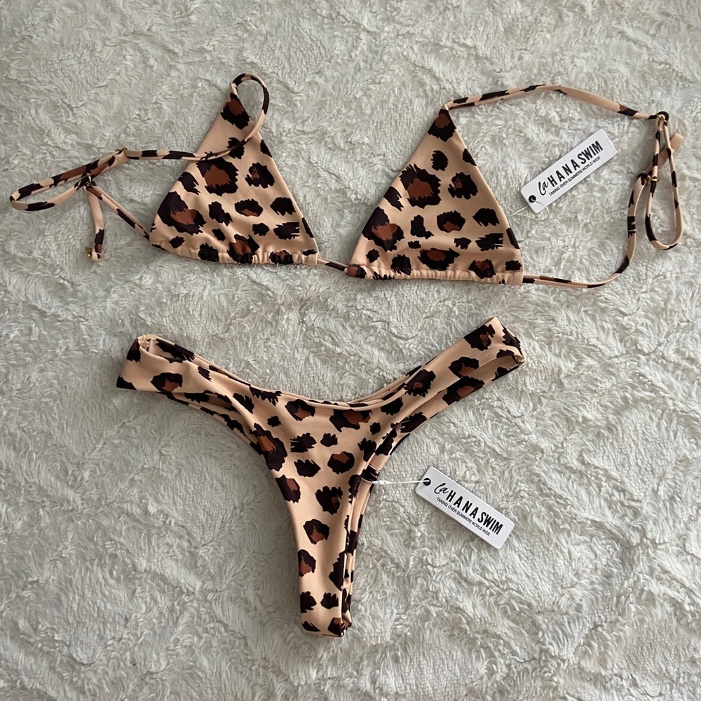 Lahana Swim Cheetah Print Bikini